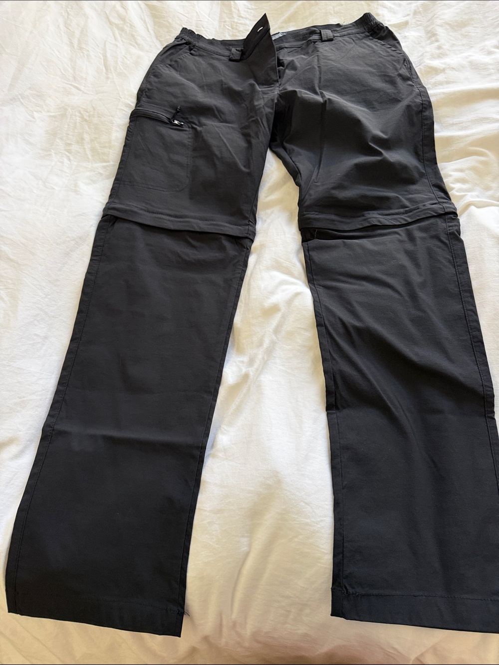 Convertible Black Zip-Off Hiking Pants for Women